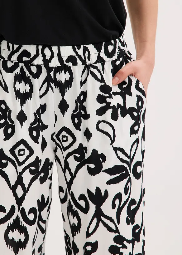 Vid bukse i lett viskose, bonprix