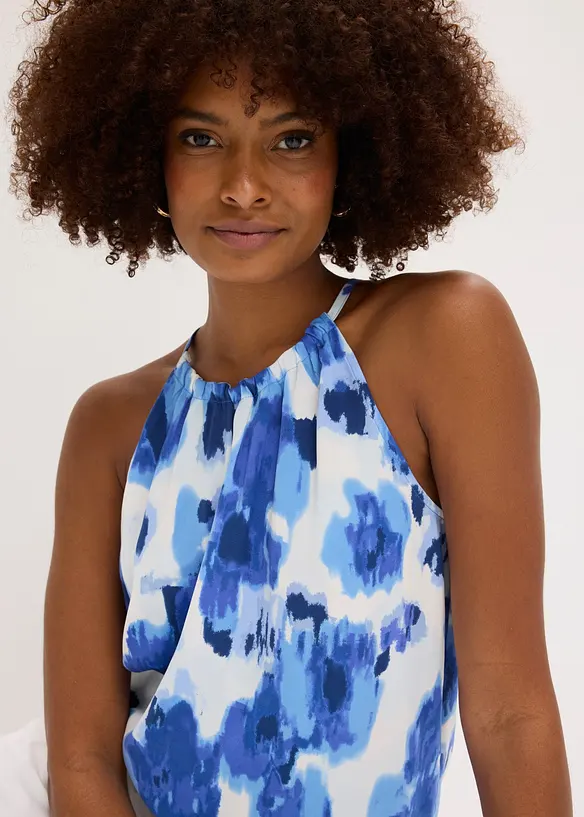 Ermel&oslash;s, m&oslash;nstret bluse, bonprix