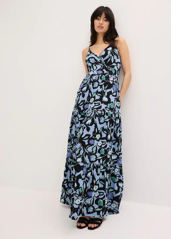 Maxikjole i myk viskoseblanding, bonprix