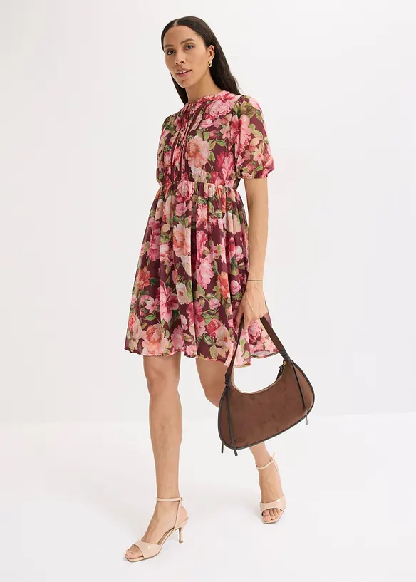 Tunikakjole med blonde, bonprix