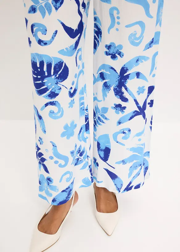 Vid bukse i strukturert viskose, bonprix