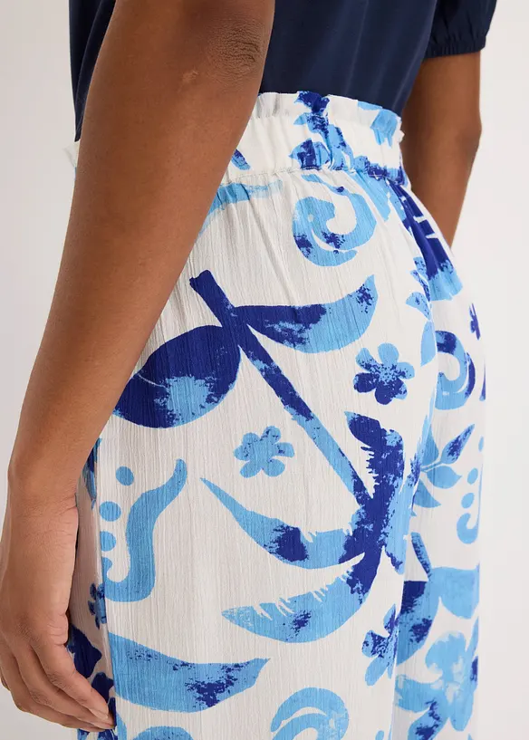 Vid bukse i strukturert viskose, bonprix