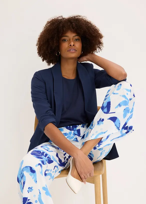 Vid bukse i strukturert viskose, bonprix