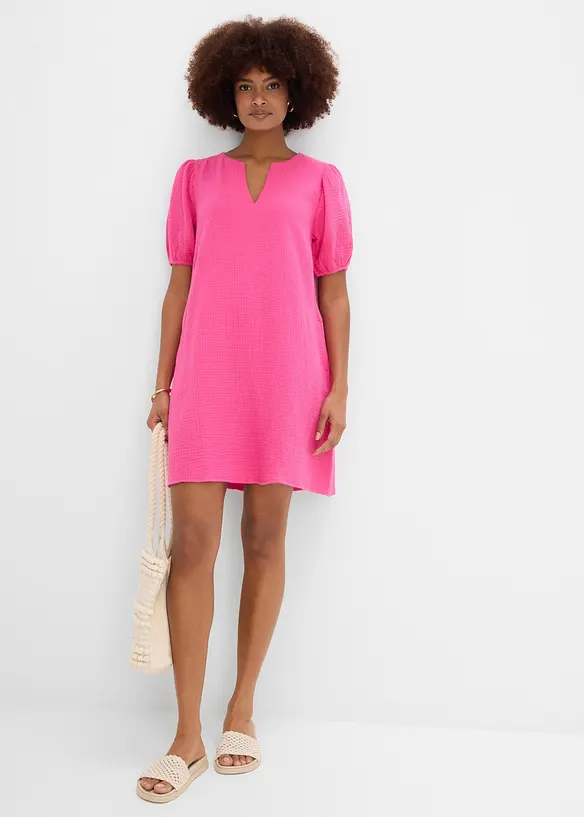 Kort musselinkjole, bonprix