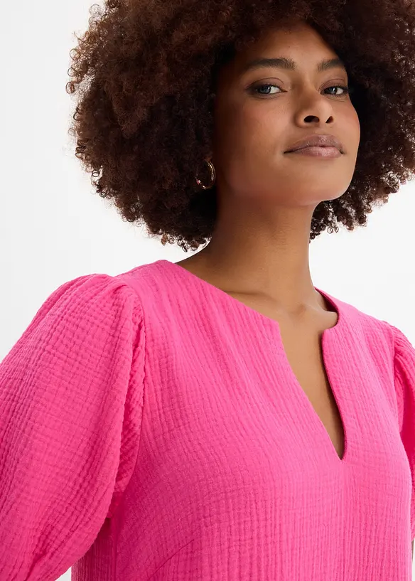 Kort musselinkjole, bonprix