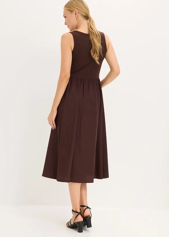 Jerseykjole i materialblanding, bonprix