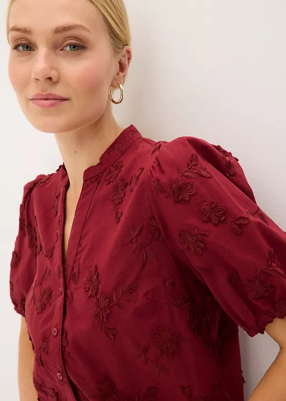 Kortermet bluse i 100% bomull, bonprix