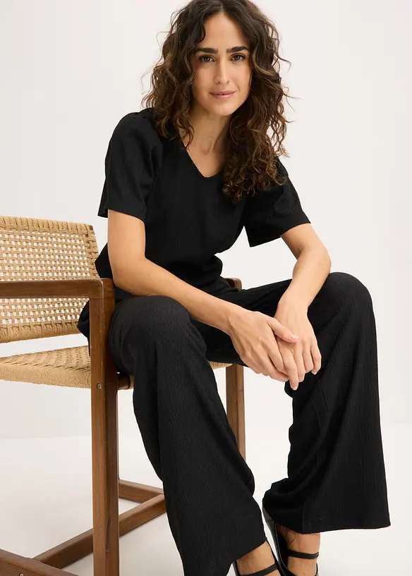 Topp i strukturert krepp, bonprix