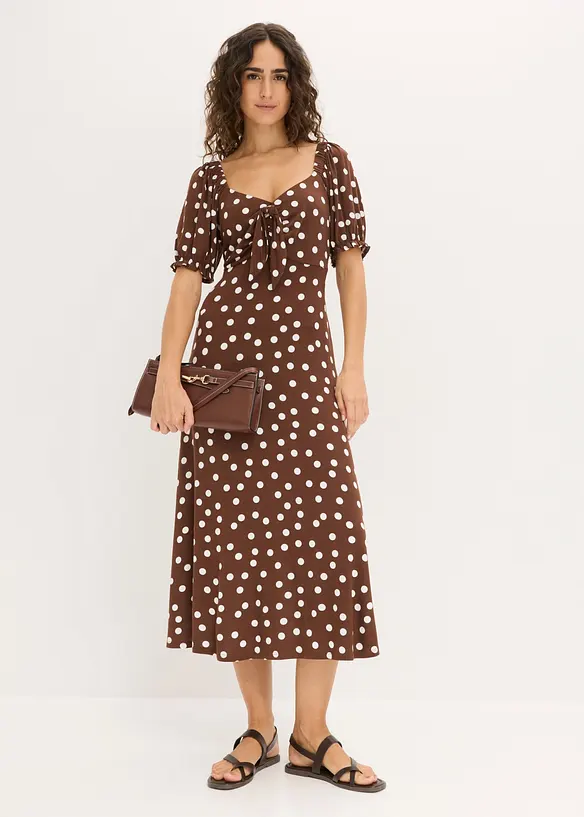 Midikjole i viskosemiks, bonprix