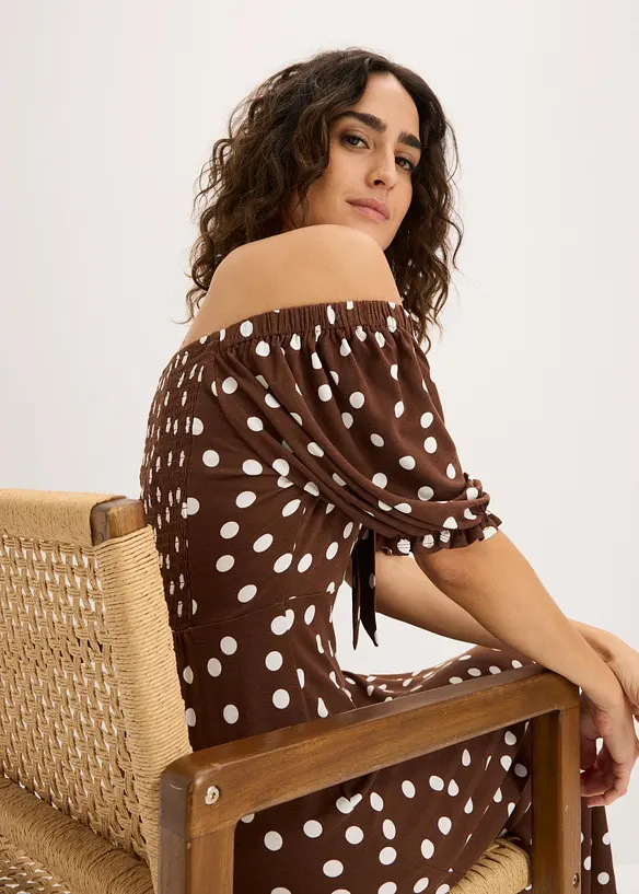 Midikjole i viskosemiks, bonprix