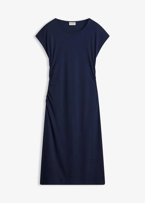 Midikjole med rynking ved midjen, bonprix