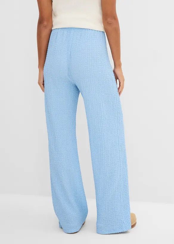 Vid pull on-bukse i strukturert krepp, bonprix