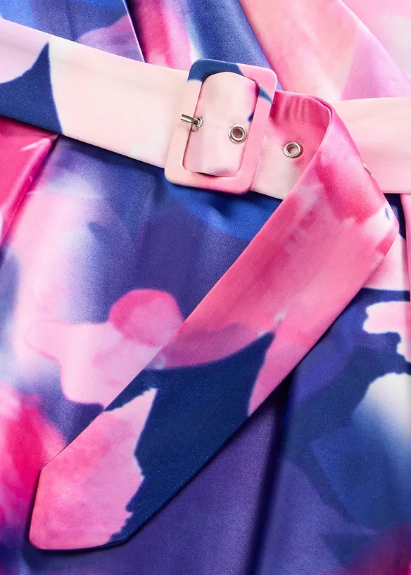 One shoulder-kjole i sateng med glans, bonprix