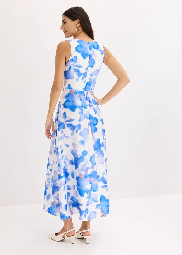 Maxikjole i glinsende sateng, bonprix