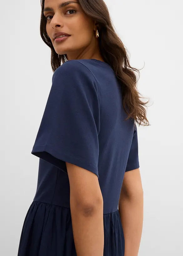 Midikjole i 100% bomull, bonprix