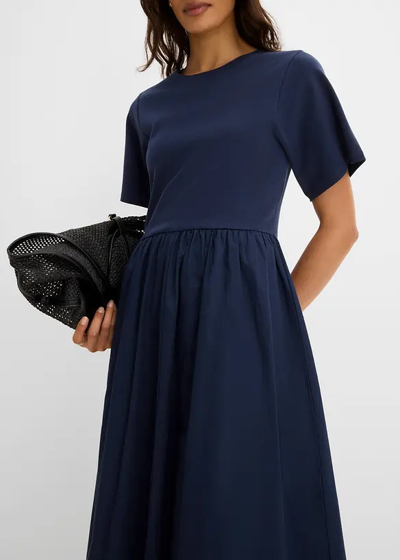 Midikjole i 100% bomull, bonprix