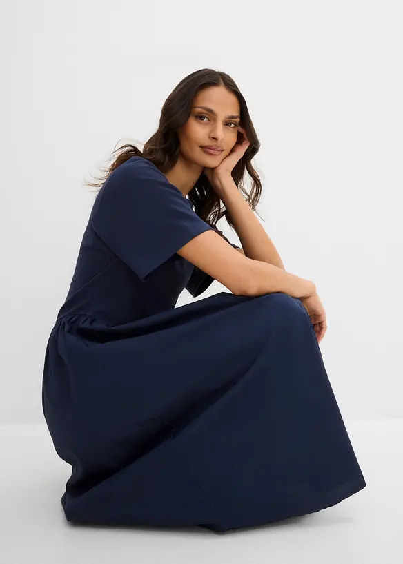 Midikjole i 100% bomull, bonprix