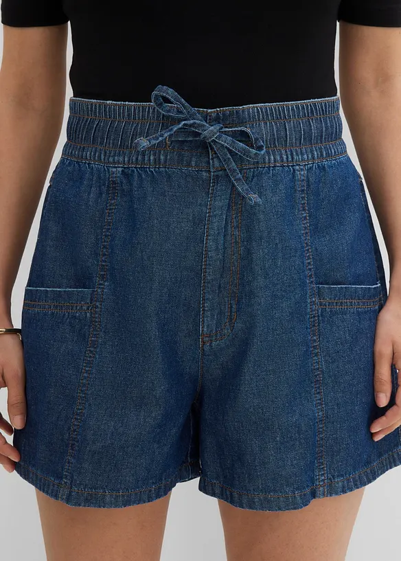 Denimshorts High Waist, komfortlinning, bonprix