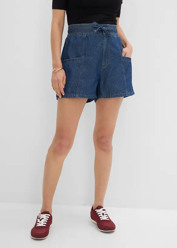 Denimshorts High Waist, komfortlinning, bonprix