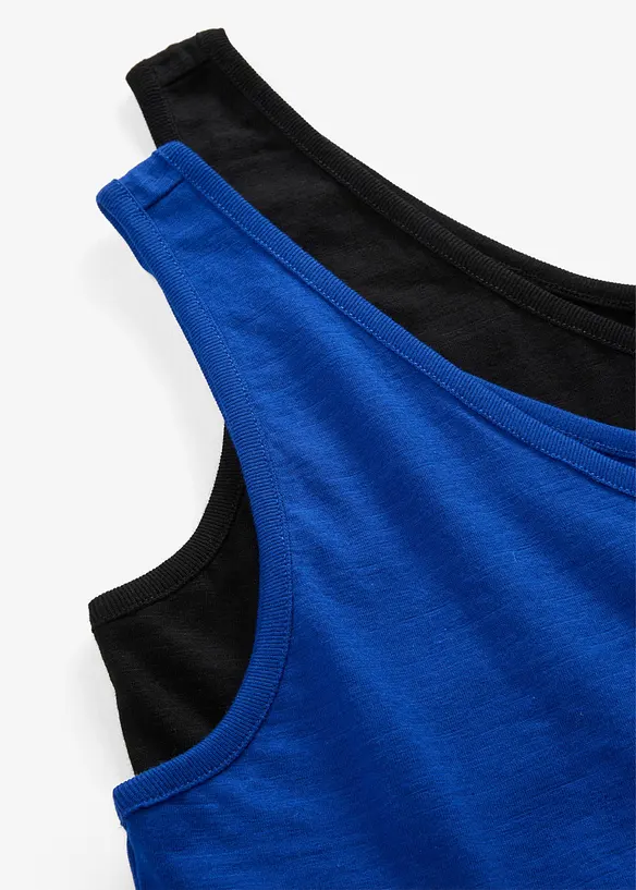 Singlet i 100% &oslash;kologisk bomull (2-pack), bonprix