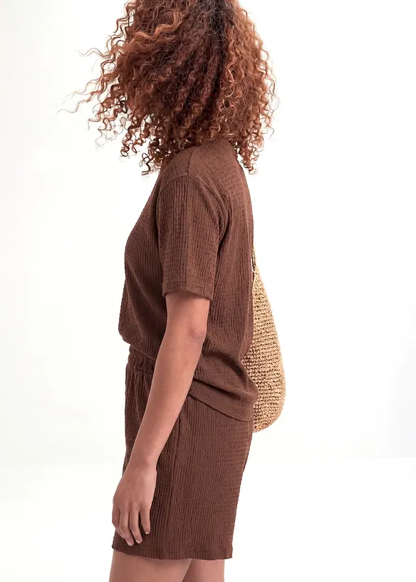 Pull on-shorts i strukturert krepp, bonprix