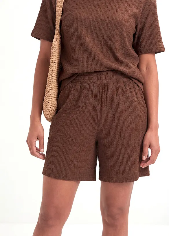 Pull on-shorts i strukturert krepp, bonprix