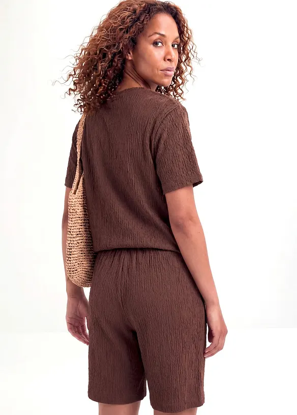 Pull on-shorts i strukturert krepp, bonprix