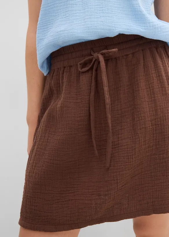 Skort i myk musselin, bonprix