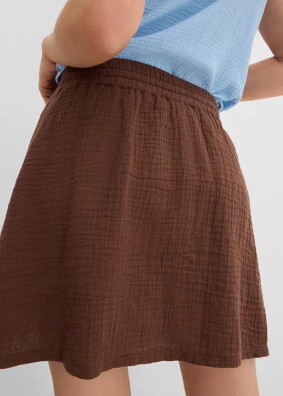 Skort i myk musselin, bonprix