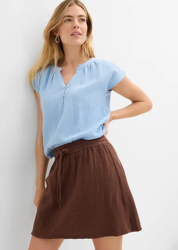 Skort i myk musselin, bonprix