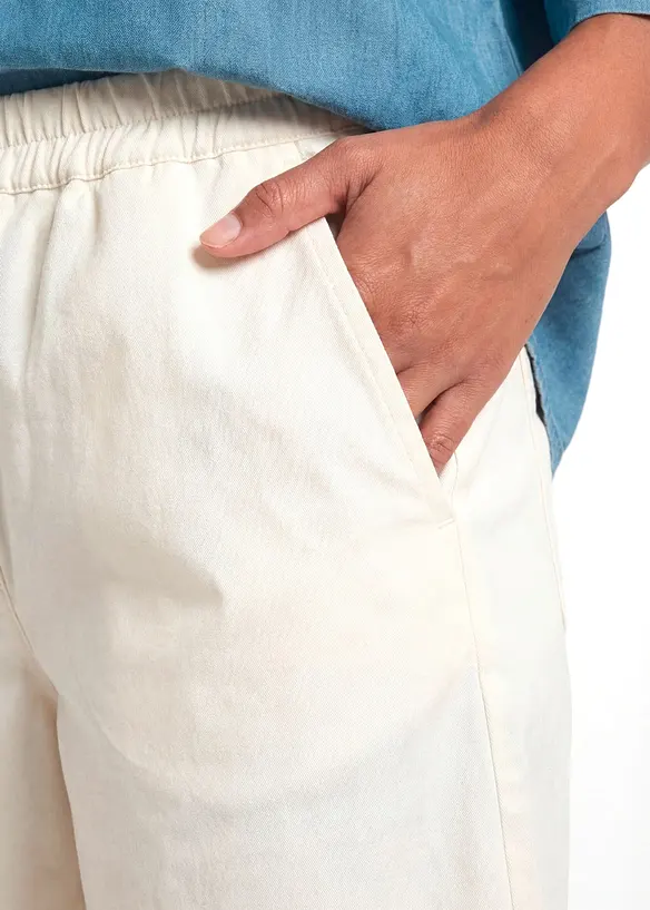 Bermudashorts i papertouch-materiale med bomull, bonprix