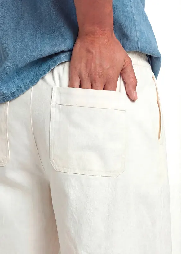 Bermudashorts i papertouch-materiale med bomull, bonprix