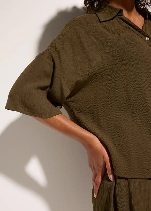 Kort strandbluse i lett viskose, bonprix