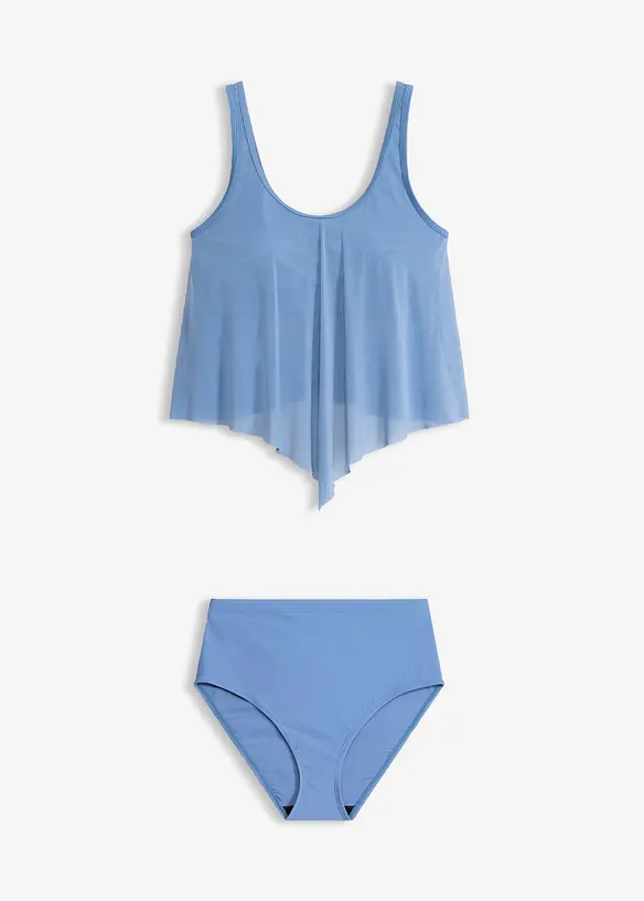 Tankini med transparent mesh (2-delt sett), bonprix