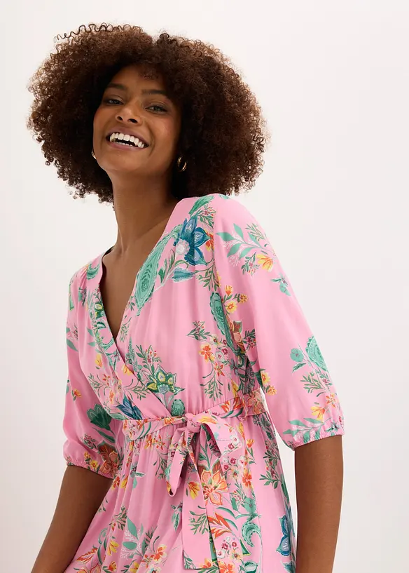 Midikjole i lett viskose, bonprix