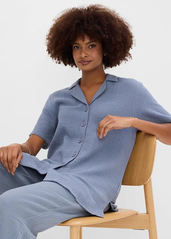 Skjorte i musselin, bonprix