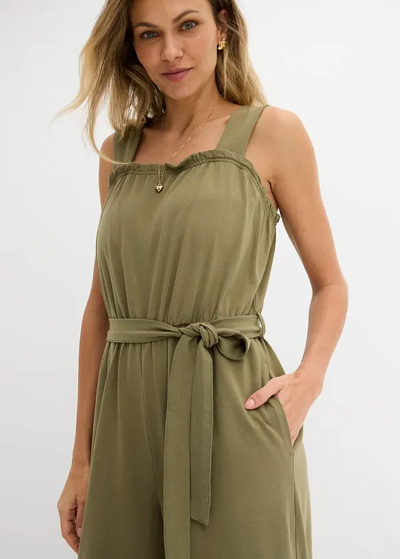 Jumpsuit i jersey i bomullsmiks, bonprix