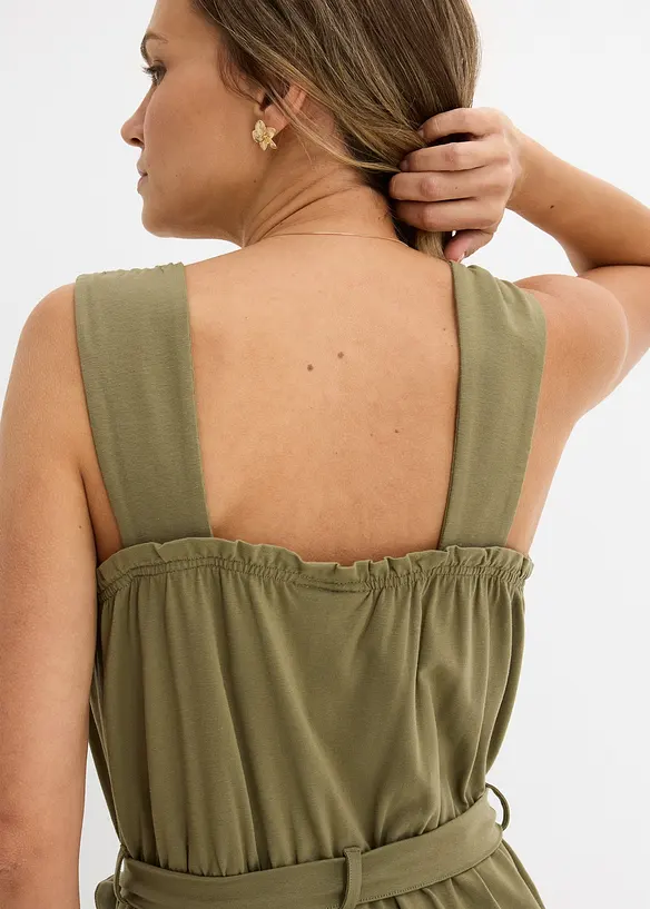 Jumpsuit i jersey i bomullsmiks, bonprix