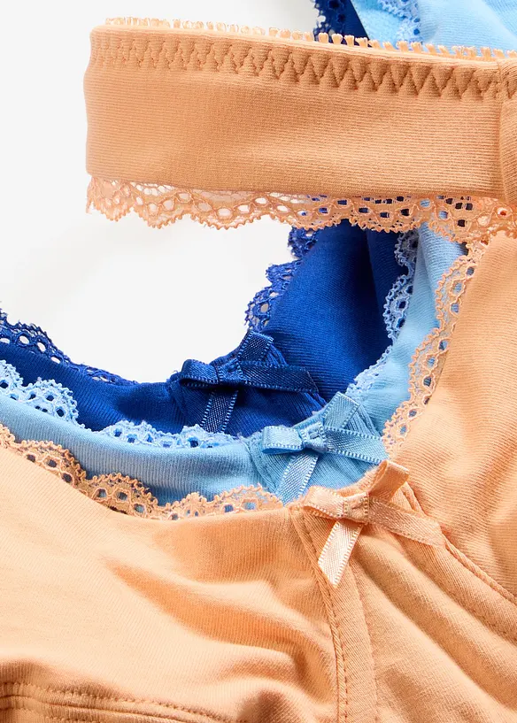 BH med b&oslash;yle og &oslash;kologisk bomull (3-pack), bonprix