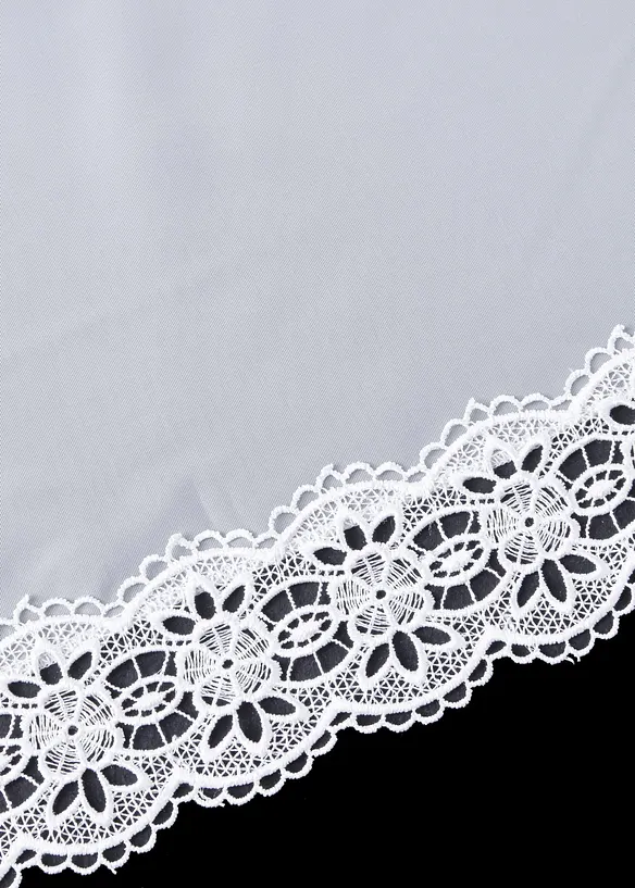 Gardinkappe med resirkulert polyester og blondekant, bonprix