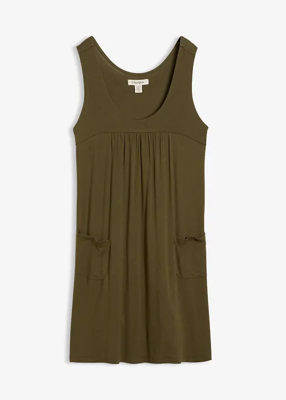 Kort jerseykjole i myk viskose, bonprix