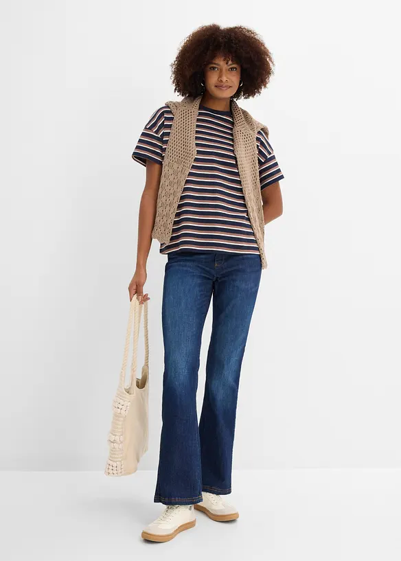 Bootcut-jeans High Waist, komfortlinning, bonprix