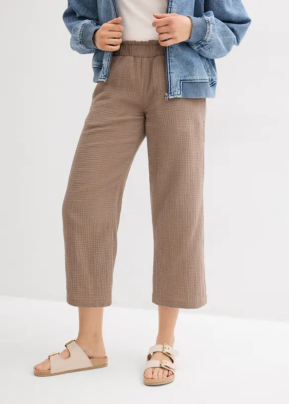 Culottes i bomullsmusselin, bonprix