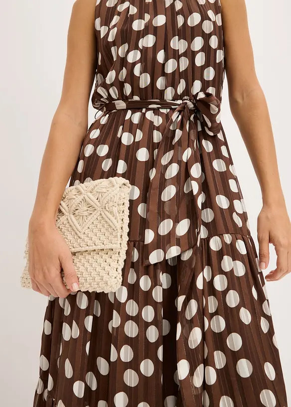 Chiffonkjole med glitter, bonprix