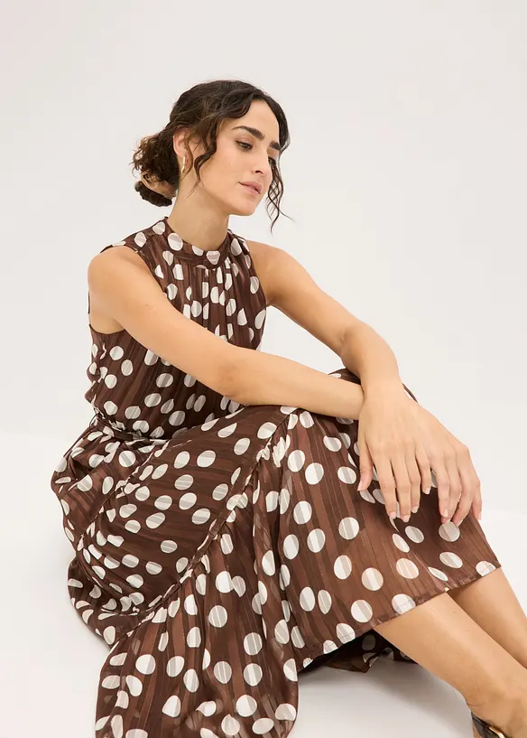 Chiffonkjole med glitter, bonprix