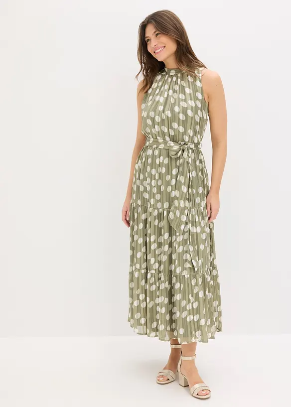 Chiffonkjole med glitter, bonprix