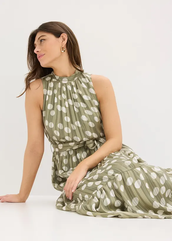 Chiffonkjole med glitter, bonprix