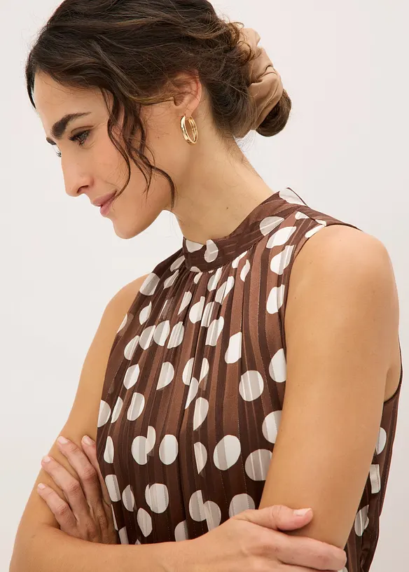 Chiffonkjole med glitter, bonprix