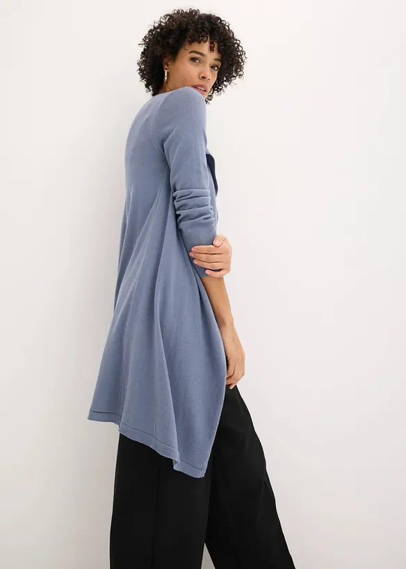 Lang cardigan med bomull, bonprix
