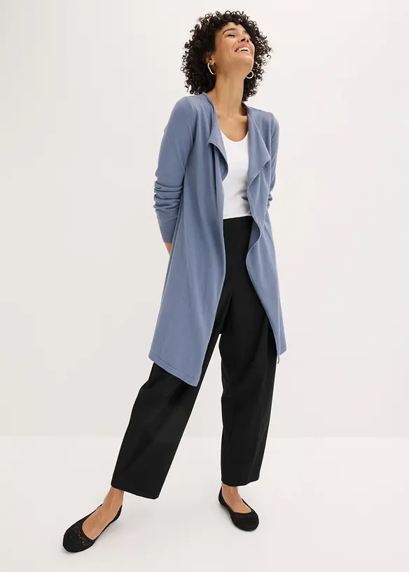 Lang cardigan med bomull, bonprix
